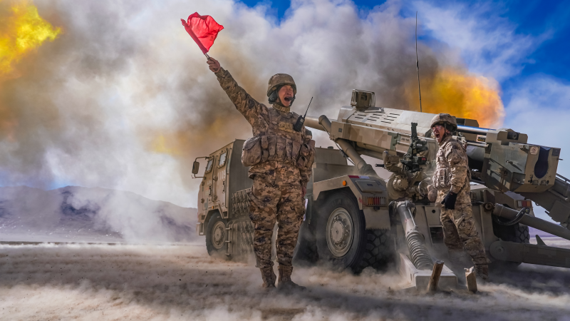 Live-fire training on plateau 