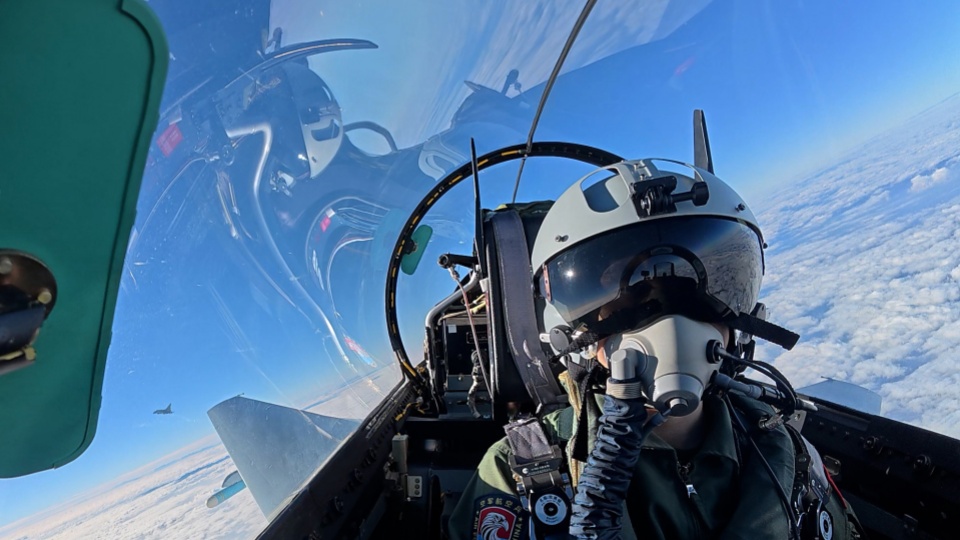 J-10 multi-role fighter jets participate in training