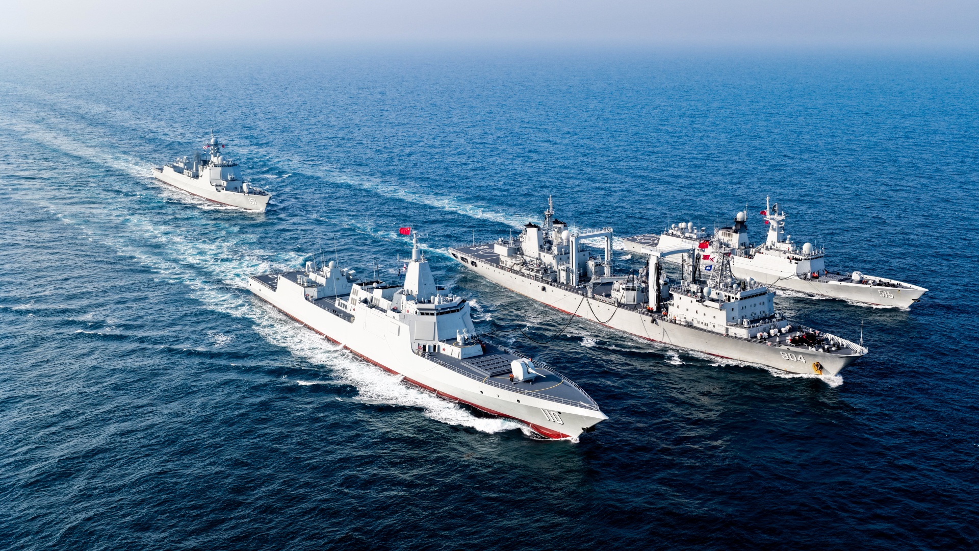 Destroyer Flotilla Carries out Combat Training