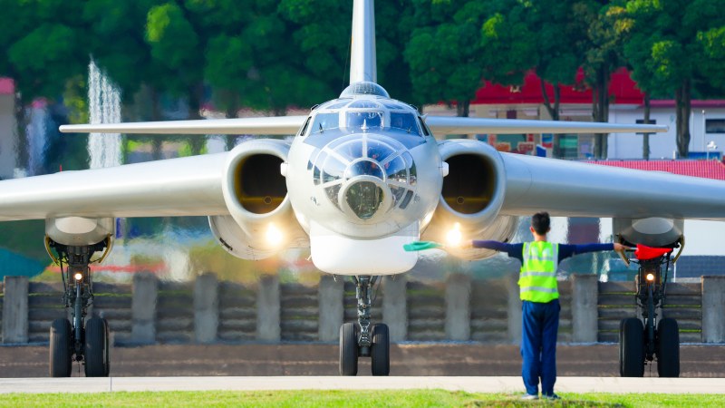 H-6 bombers in round-the-clock training