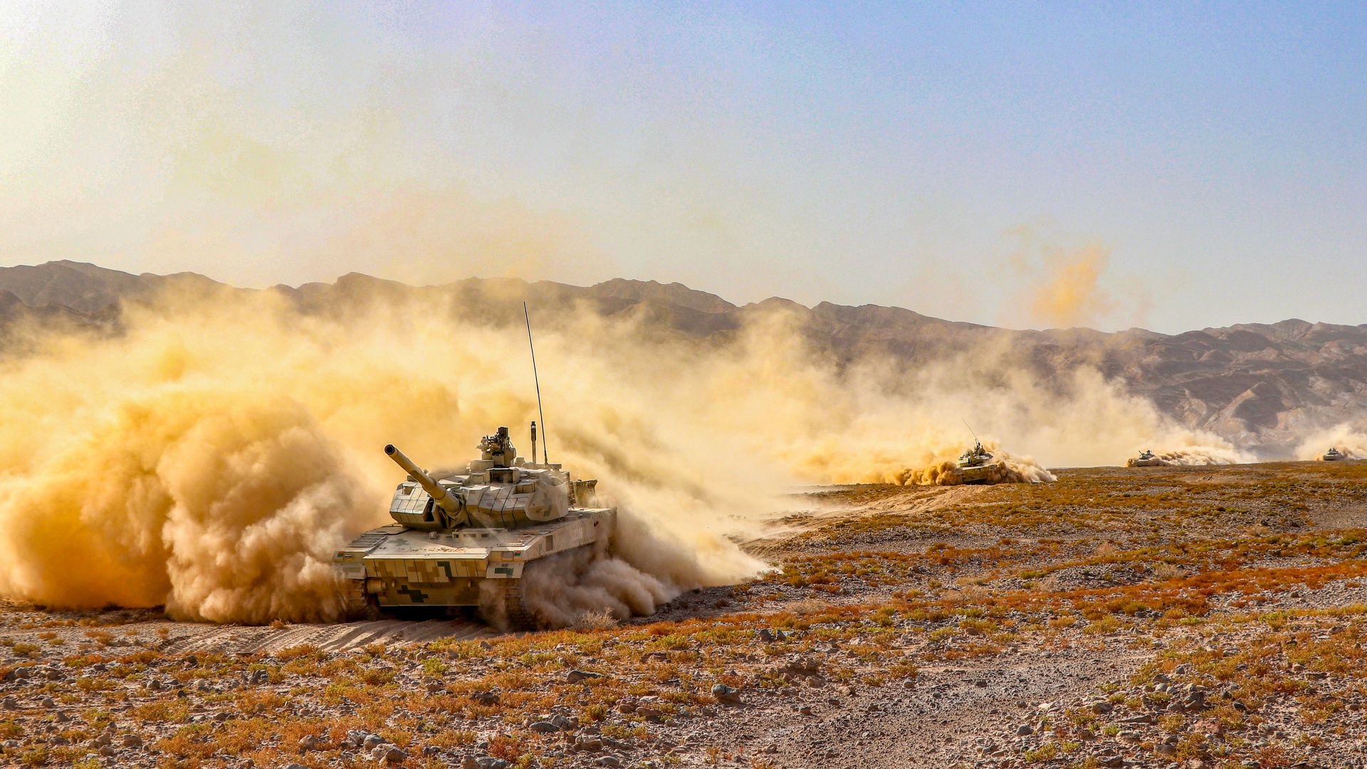 ZTQ-15 light tanks in live-fire training