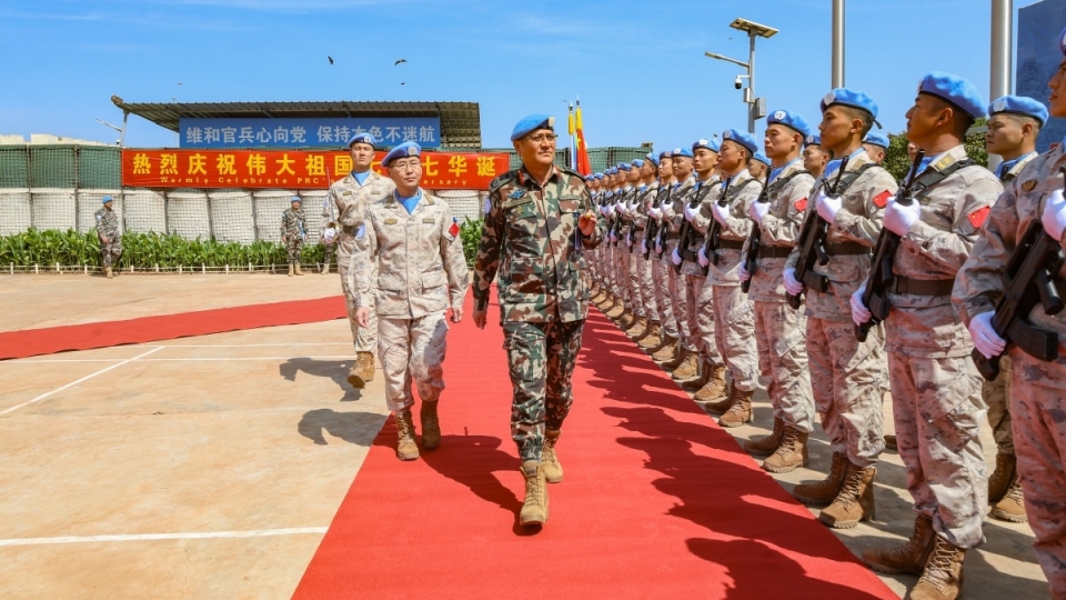 UNISFA Force Commander inspects 3rd Chinese Peacekeeping Quick Reaction Force to Abyei