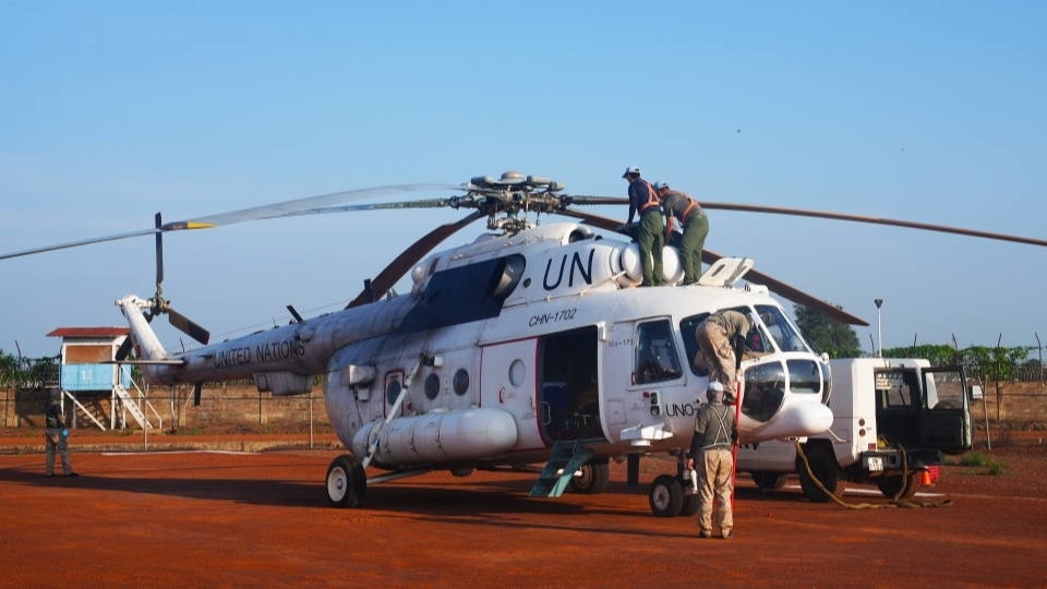 6th Chinese Peacekeeping Helicopter Contingent to UNISFA sets off for helicopter rotation mission