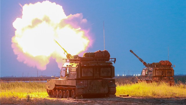 Brigade holds round-the-clock live-firing drill