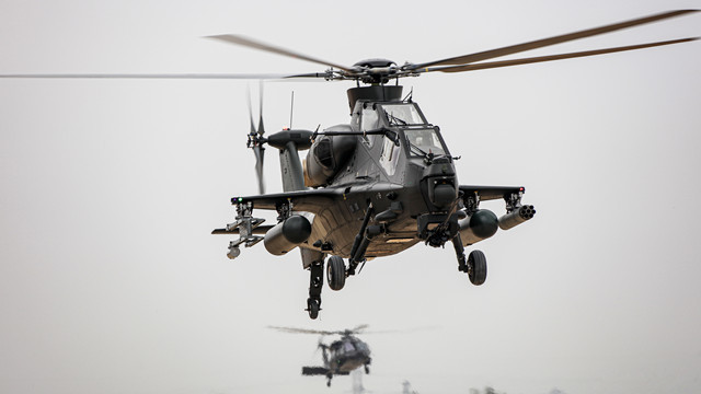 Helicopters lift off for flight training