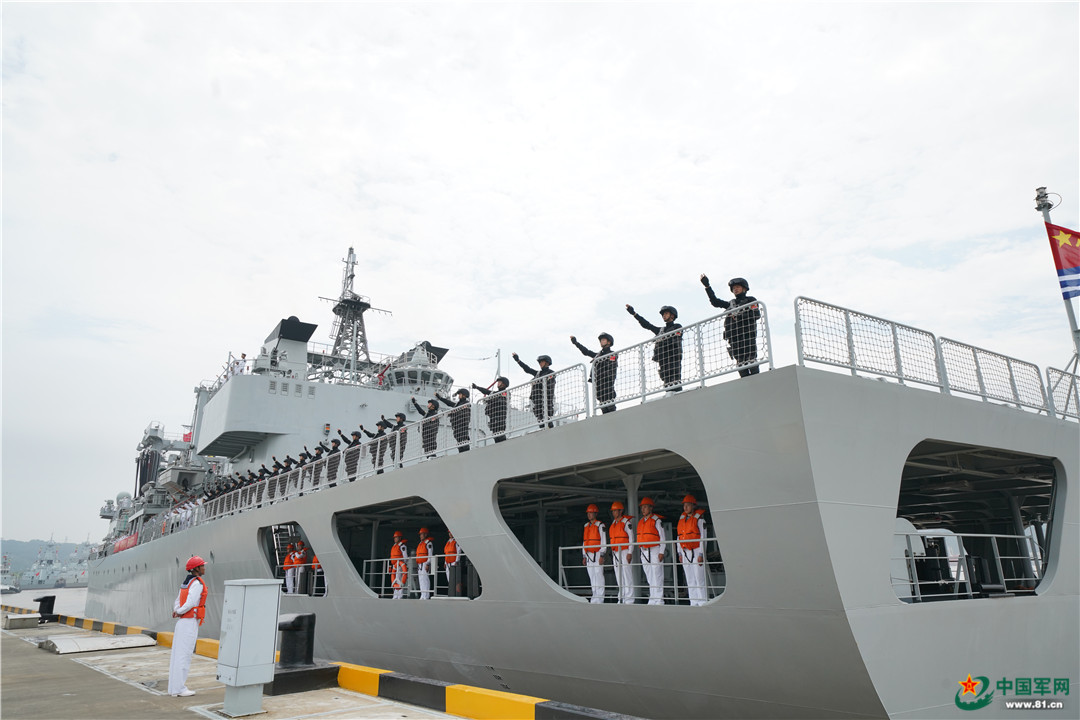 38th Chinese Naval Escort Taskforce Sets Sail From Zhoushan Ministry