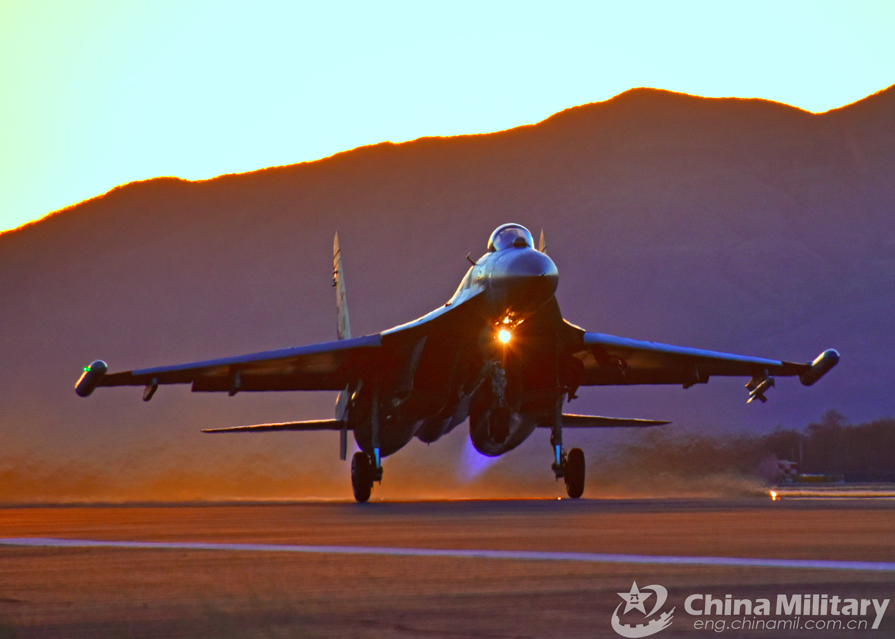 j-11 fighter jets ready for night sorties