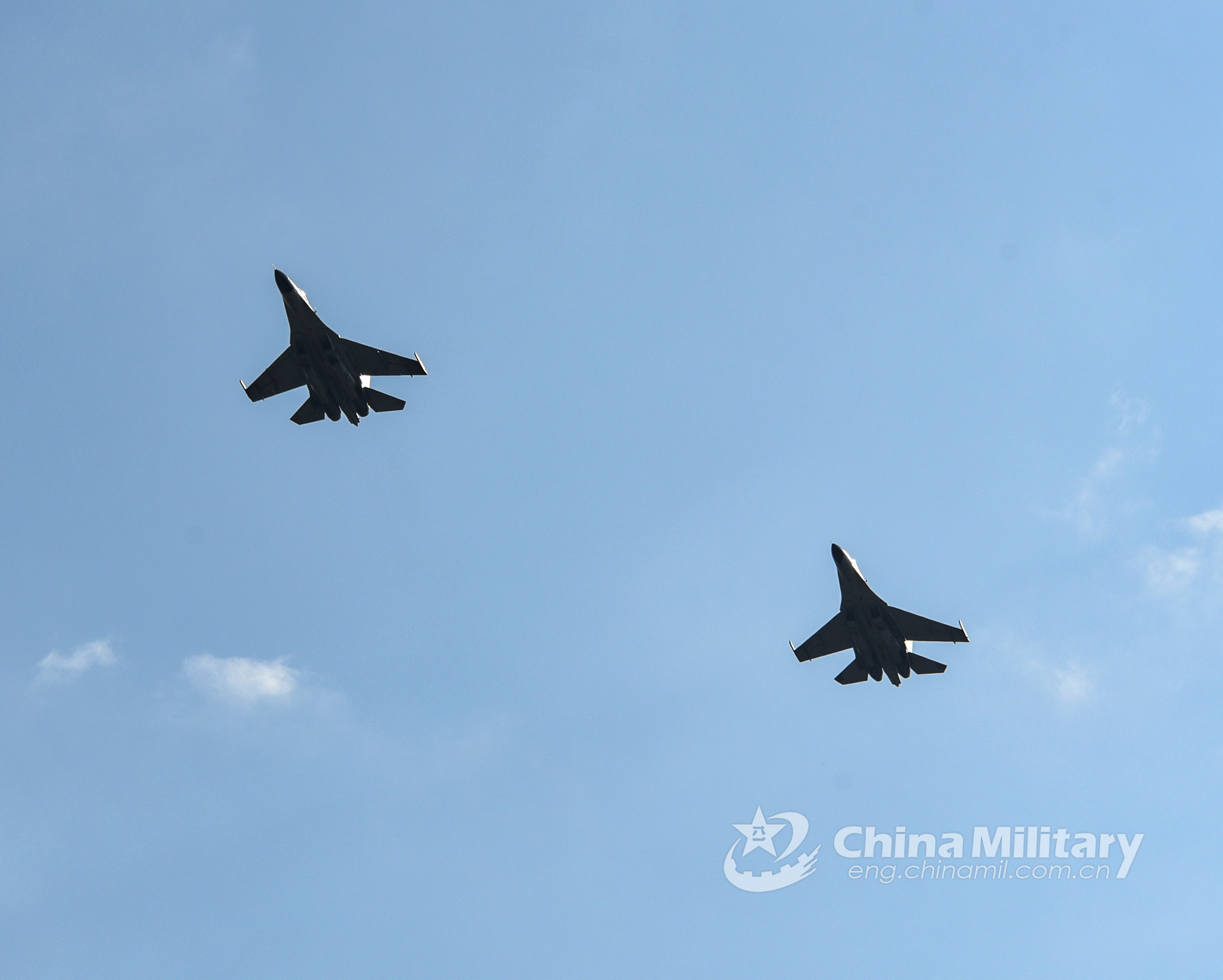 Fighter jets soar in the sky Ministry of National Defense