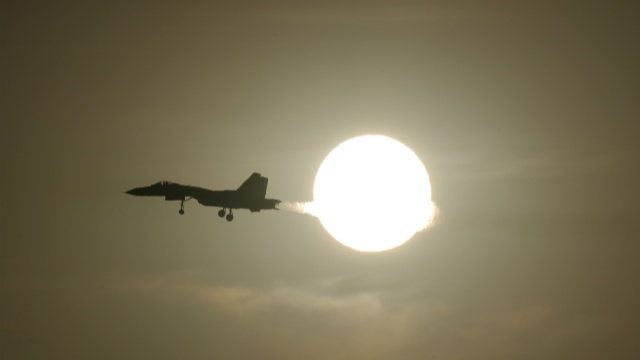 Naval pilot cadets conduct flight training